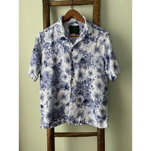Roi Du Lac Floral Print Short Sleeve Button Up Shirt, Stylish